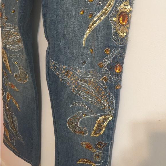 BEBE EMBELLISHED JEANS SZ 26 - Picture 8 of 8